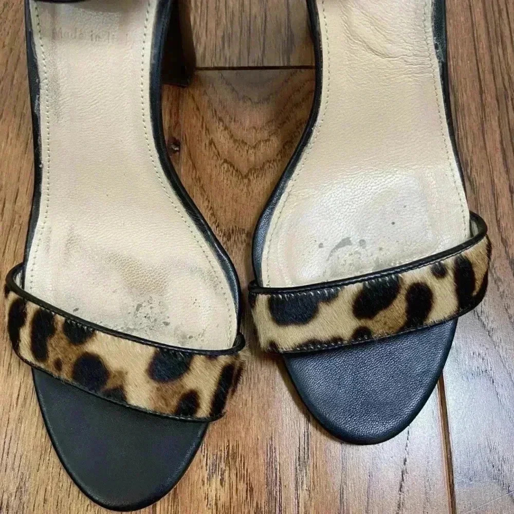 J CREW COLLECTION Lanie Calf-Hair Stacked Heel Shoe 7 - Picture 3 of 11